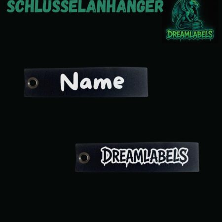 Schlüsselanhänger personalisiert (schwarz) - Dreamlabels